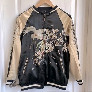 Vintage women hand make embroidery two side jacket